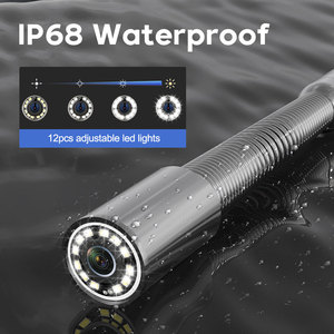 Caméra d'inspection industrielle de 60 m pour tuyaux, écran IPS 9 pouces 1080P, caméra d'égout avec localisateur 512 Hz, compteur de mètres, auto-nivelante, en fibre de verre - Product Image 5