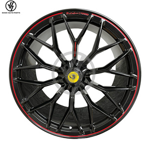 New Customized Black Red Edge Aluminum Alloy Forged Multi Spoke Wheels 19-23 Inch Accurate 1:1 Fitment for - Product Image 1