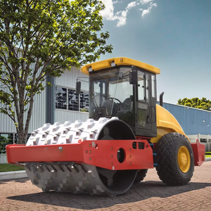 효율적인 건설 기계 풀 하이드로릭 롤러 콤팩터 12톤 14톤 양뿔형 도로 롤러 듀얼 엔진 모터 - Product Image 1