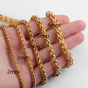 Vente flash - Collier classique en acier inoxydable couleur <span class=keywords><strong>or</strong></span>, tendance hip-hop, pour hommes et femmes - Product Image 3