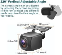 Caméra de recul sans fil WiFi pour iPhone et Android, caméra de vue arrière/avant pour voiture, camion, SUV, pick-up, remorque, fourgon, camping-car