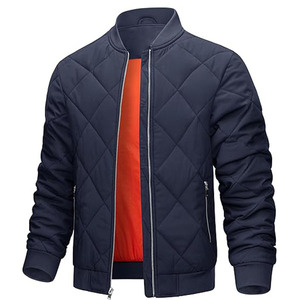 Veste bomber décontractée pour homme, en polaire, entièrement zippée, coupe-vent, imperméable, en polyester, pour l'<span class=keywords><strong>hiver</strong></span> - Product Image 2