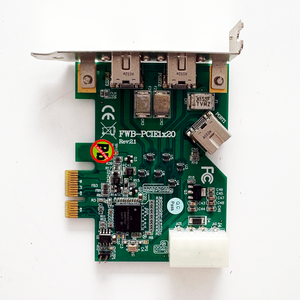 IOI คอมพิวเตอร์อุตสาหกรรมแบบฝังตัว FWB-PCIE1x20 REV.2.1 3 พอร์ต OHCI 1.2 รองรับ IEEE 1394b ไปยังการ์ดโฮสต์ PCI Express X1 - Product Image 2