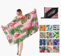 Custom Summer Microfiber Beach Towels for Adults-Quick Dry Lightweight Sand Free Super Absorbent Soft