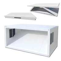 Maison conteneur pliable certifiée CE, 20 pieds, préfabriquée en acier, modulaire, isolée, mobile, pour habitation ou bureau