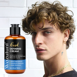 Crème Définissante Professionnelle <span class=keywords><strong>pour</strong></span> Boucles Homme – Fixation Forte <span class=keywords><strong>pour</strong></span> <span class=keywords><strong>Cheveux</strong></span> Texturés et Ondulés – Formule Anti-Frisottis au Beurre de Karité - Product Image 1