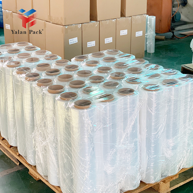 Yalan Pack Wrapping Film Packing Clear Lldpe Plastic Wrap Roll Polyethylene Package Carton Transparent Stretch Film