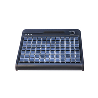 Keyboard POS Berkualitas Tinggi USB KB84N 84-Key Keyboard Kasir yang Dapat Diprogram dengan Pembaca Kartu Magnetik untuk Sistem POS