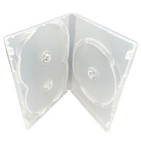 Boîte de rangement transparente standard avec capacité de 3 disques, étui transparent pour DVD/CD, boîte à films, support de 14 mm pour papier et médias