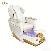 Fauteuil de pédicure électrique de luxe pour salon de manucure, mobilier de spa, système de jets magnétiques sans tuyauterie, spa pour les pieds, fauteuil de massage réglable
