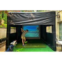 Tente de golf gonflable en PVC à louer, simulateur de golf portable, enclos de frappe pour l'entraînement au golf