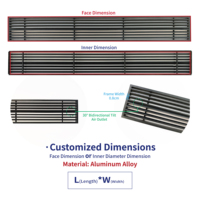 Grille de ventilation linéaire en aluminium pour climatiseur central, fabricant de grilles à fentes avec cadre ultra-étroit