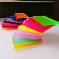 Vert Jaune Rose Orange Blanc Noir Solide Semi Clair Épaisseur Personnalisée Feuille Acrylique Colorée Givrée Panneau de Feuilles Pmma