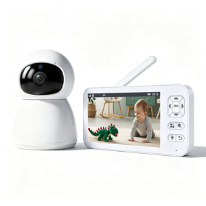 <span class=keywords><strong>Moniteur</strong></span> Bébé HD 5 Pouces avec Vidéo en Temps Réel, Communication Bidirectionnelle, Détection des Pleurs, Vision Nocturne et Fonction Pan-Tilt pour Surveillance de Bébé/Nounou - Product Image 1