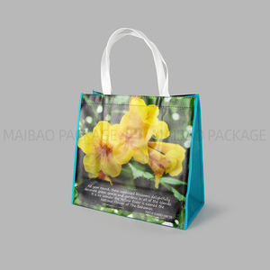 Sac fourre-tout non tissé réutilisable écologique imprimé sur mesure avec une lettre ou un motif unique pour les achats alternatifs - Product Image 6