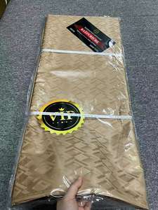 مبيع بالجملة قماش مطرز من القطن مطبوع للفتيات والفتيان خفيف الوزن للغاية من قماش تطريز راقي ذهبي عالي الجودة بتمشيط لامع - Product Image 5