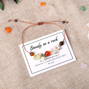 Vente en gros de bracelets artisanaux en cristaux naturels et pierres précieuses, avec carte, pour femmes, idéal comme cadeau - Product Image 2