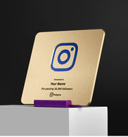 Plaque de récompense métallique personnalisable en gros, gravée, pour les performances commerciales et les cérémonies de remise des prix des distributeurs