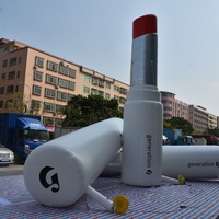 Modèle de rouge à lèvres gonflable géant personnalisé, cosmétique gonflable en PVC pour événement beauté, promotion et décoration publicitaire extérieure