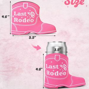 Custom Logo Printed Personalized Promotional Shoe Boot Shaped Pink Neoprene Beverage Beer Can Cooler Coozies - Product Image 6