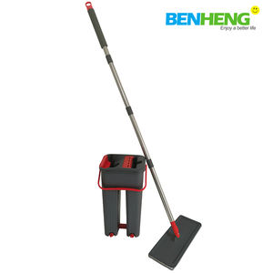 Fregona manos libres <span class=keywords><strong>con</strong></span> <span class=keywords><strong>cubo</strong></span> y raspadores para apretar Fregona <span class=keywords><strong>Cubo</strong></span> <span class=keywords><strong>con</strong></span> almohadillas de microfibra y <span class=keywords><strong>escurridor</strong></span> La mejor fregona plana - Product Image 5