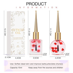 Óleo de Cutícula com Logotipo Personalizado Private Label Cuidado de Unhas Reparação de Cutículas Óleo Natural Orgânico para Unhas Óleo de Cutícula Perfumado com Flores Reais - Product Image 6