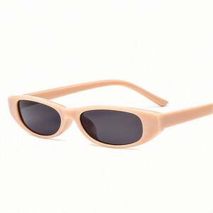 Gafas de Sol Rectangulares Estilo Ojo de Gato Vintage 2022, Montura Pequeña Negra y Roja, Gafas de Sol Ovaladas para Mujer - Product Image 5