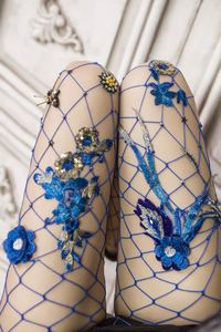 European Sexy Hot Diamond Fishing Net Custom Embroidery Design <strong>Tights</strong> Large Mesh Pantyhose <strong>Sequin</strong> Silk <strong>Tights</strong> - Product Image 5