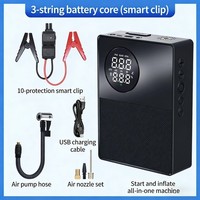 Nouveau démarreur électrique portable ABS et pompe à air pour utilisation d'urgence en voiture, 6000 mAh, pince à pneus, manomètre numérique, certifié CE