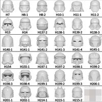 34 styles de moules de casques personnalisés, armes, clones troopers, stormtroopers, chevaliers de Ren, Dark Vaders, mini blocs de construction, jouets pour enfants
