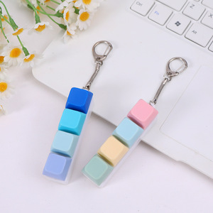Gadget anti-stress en promotion : porte-clés <span class=keywords><strong>Tetris</strong></span> à quatre boutons en forme de longue bande, pendentif de sac - Product Image 3