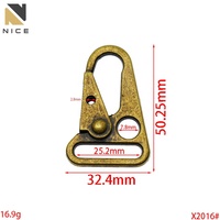 Gesper Carabiner taktis kustom antikarat Olecranon pelatuk logam kait jepret tahan lama gesper gesper paruh elang untuk gantungan kunci tas