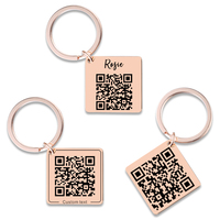 Kostenloses Design Benutzerdefiniertes Logo Metall-QR-Code-Scan-Tag Blanko-Metall-Schlüsselanhänger