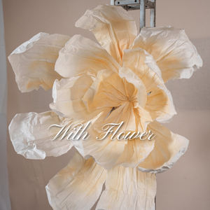 Sıcak Kayısı-Beyaz Gradyan Dev Kağıt Sanat Çiçekleri Düğün Dekorasyonu için Düğün Kağıt Çiçekleri Yapay Çiçekler - Product Image 4