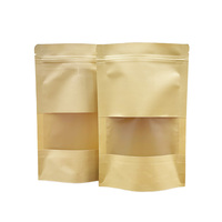 Sachets Doypack en papier kraft de qualité alimentaire, refermables, imprimés sur mesure, pour l'emballage alimentaire du café, du thé, des noix et des snacks
