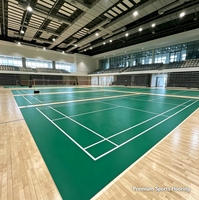 Revêtement de sol sportif en PVC HANLI pour badminton, 4,5 mm d'épaisseur, écologique, antidérapant, absorbant les chocs, antibactérien, élastique