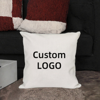 Housse de coussin carrée personnalisable noire et blanche pour la maison, la mode et l'hôtellerie – Taie d'oreiller unie DIY