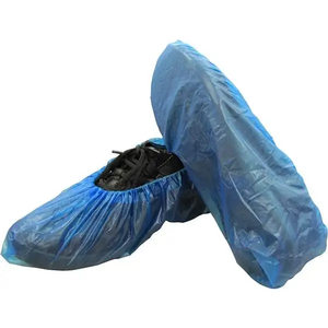 Penutup sepatu tahan debu penutup <span class=keywords><strong>Boot</strong></span> tahan air penutup sepatu PE sekali pakai plastik poli biru - Product Image 4