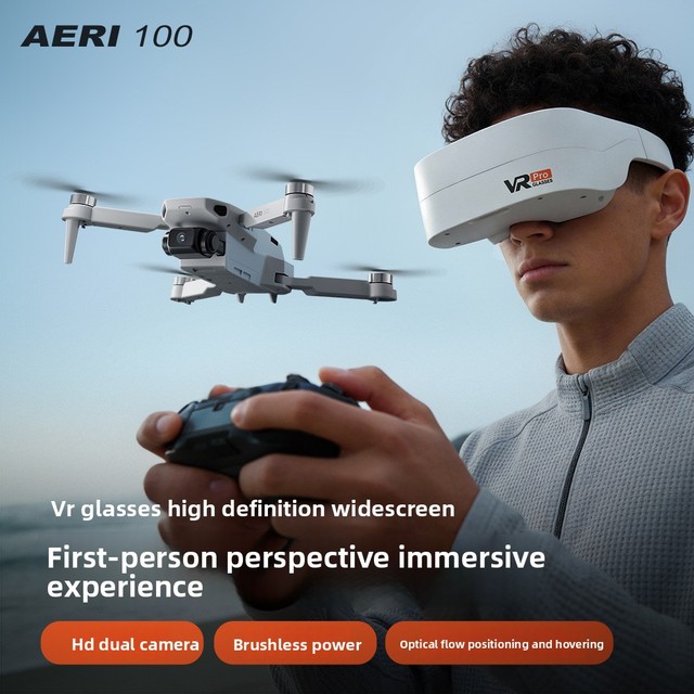 Cross-border Aeri 100 Airplane VR Kids Handle Control No Phone Required; Aerial Photography High-definition Dual-camera System