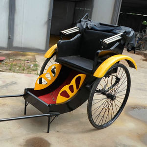 Vélo-rickshaw chinois ancien / Rickshaw robuste et confortable de qualité avec pare-soleil pour passagers - Product Image 2