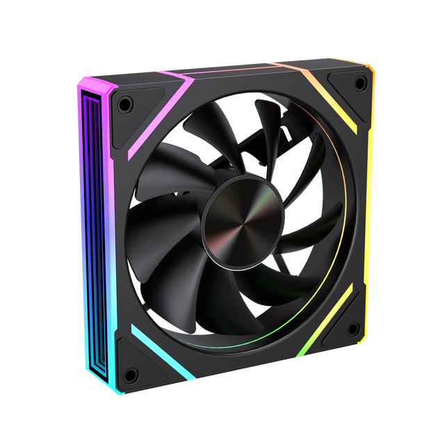 2026 Newest Design Colorful LED Computer Case Fan PWM 120mm ARGB 5V 3PIN 4PIN Fluid Bearing Plastic 50000 Hrs Infinity Mirror