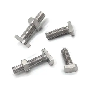 Prezzo di fabbrica Stock t testa bullone dado zincato a caldo flangia inferiore in titanio torx m8 t slot bulloni