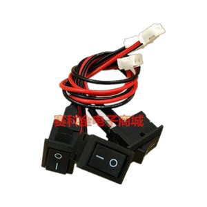 Miniature Rocker <b>Switch</b> 2-Pin 2-Position 3A 250V AC With Wire Leads SPST <b>Power</b> <b>Switch</b> - Product Image 1