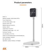 Kisonli D1 4K CMOS Auto Focus USB 2.0 Webcam 25FPS Stok Tersedia, Cocok untuk Laptop, Desktop, Layar LCD untuk Rapat