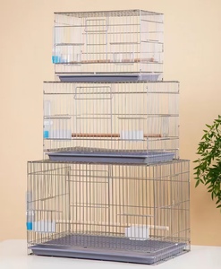 Jaula Plegable Moderna para Pájaros, 60x43x41cm, Marco de Hierro, Bandeja de Plástico Resistente al Agua, Ecológica, Capacidad de 50 lb, Caja para Agapornis - Product Image 4