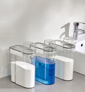 OWNSWING in plastica trasparente per il bagno contenitore di stoccaggio per il bucato detersivo sapone per detersivo in polvere organizzatore per lavanderia - Product Image 5