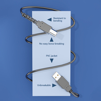 Kabel Koneksi Printer USB 2.0 Tipe-A Kecepatan Tinggi dengan Selubung Nilon, Pengisian Cepat & Pelindung Anyaman-1M/2M/3M/Panjang Sesuai Pesanan