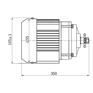 มอเตอร์ไฟฟ้ากระแสตรงไร้แปรงถ่าน BM1424ZXF 48V60V72V1200W1500W2200W สำหรับยานพาหนะสี่ล้อรับน้ำหนักมาก รถสามล้อไฟฟ้า ตัวยึดท้ายรถ 60V - Product Image 3