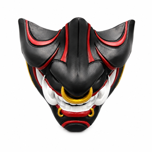 <span class=keywords><strong>Masque</strong></span> japonais en résine Oni Samurai demi-visage, <span class=keywords><strong>masque</strong></span> démoniaque Mempo Cosplay Kabuki pour hommes, accessoire de fête d'Halloween - Product Image 5