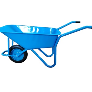 Carretilla de bandeja galvanizada profunda de 90L WB5009 con rueda de aire neumática 4,00-8 Material de metal de alta calidad para el mercado de Egipto - Product Image 1